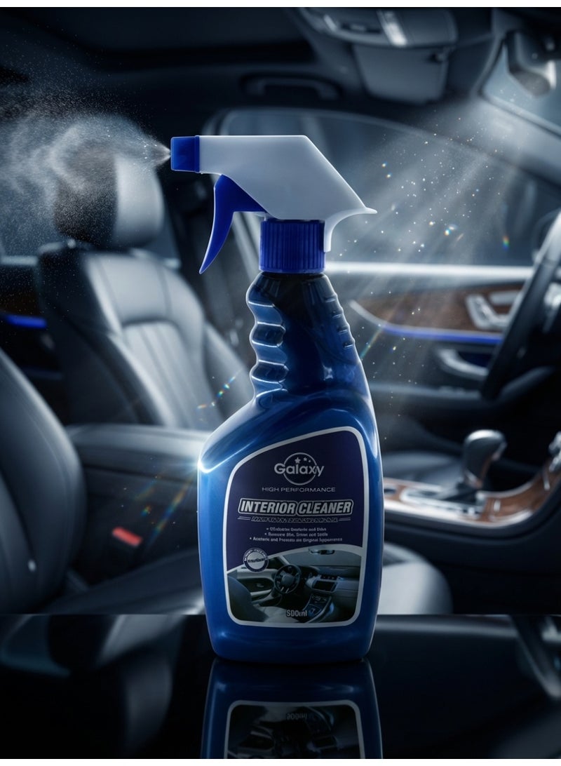 Galaxy Car Interior Cleaner Spray – Deep Cleansing & Shine Restorer for Dashboard, Leather, Vinyl, Fabric & Plastic | Anti-Bacterial Formula | Fresh New Car Fragrance – 500ml - Image 3